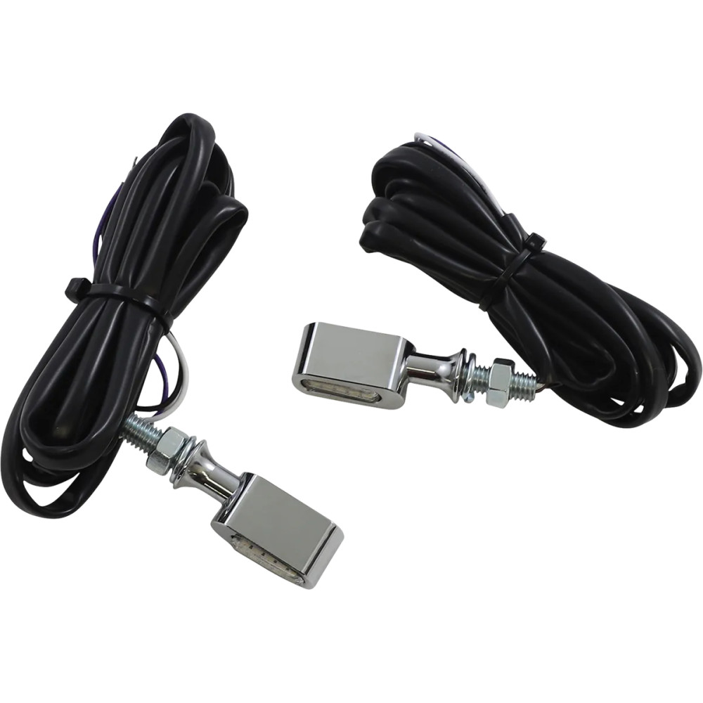 Luces marcadoras LED delanteras universales — 44 mm de largo, 14 mm de alto, cromado