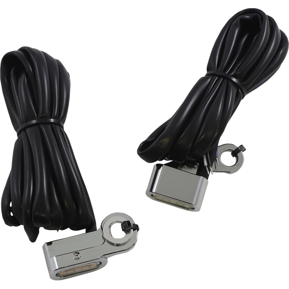 Luces marcadoras LED para manillar — M8-1.25, 44 mm, cromado