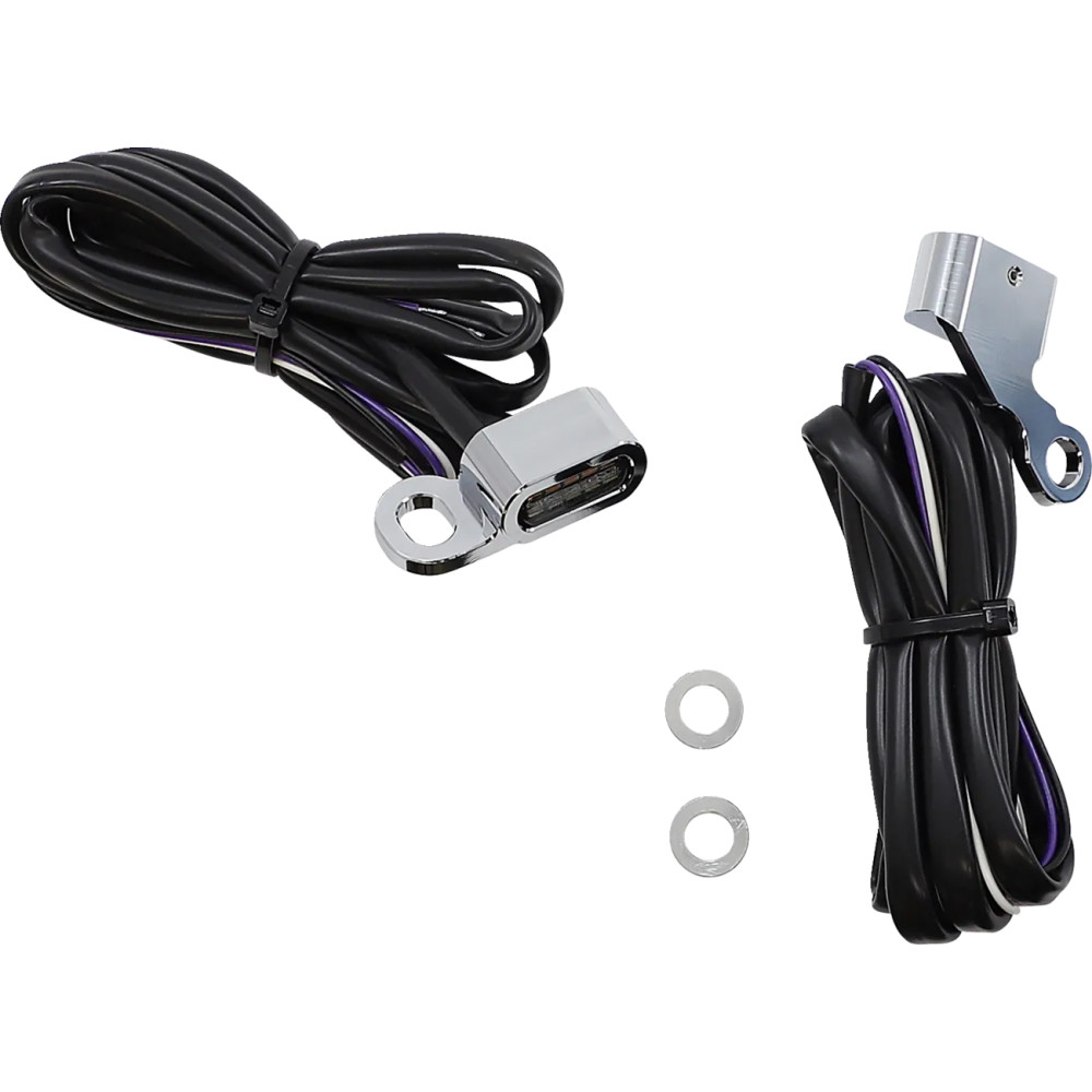 Luces indicadoras LED para manillar — M8-1.25 roscas, 44 mm longitud, 31,8 mm ancho