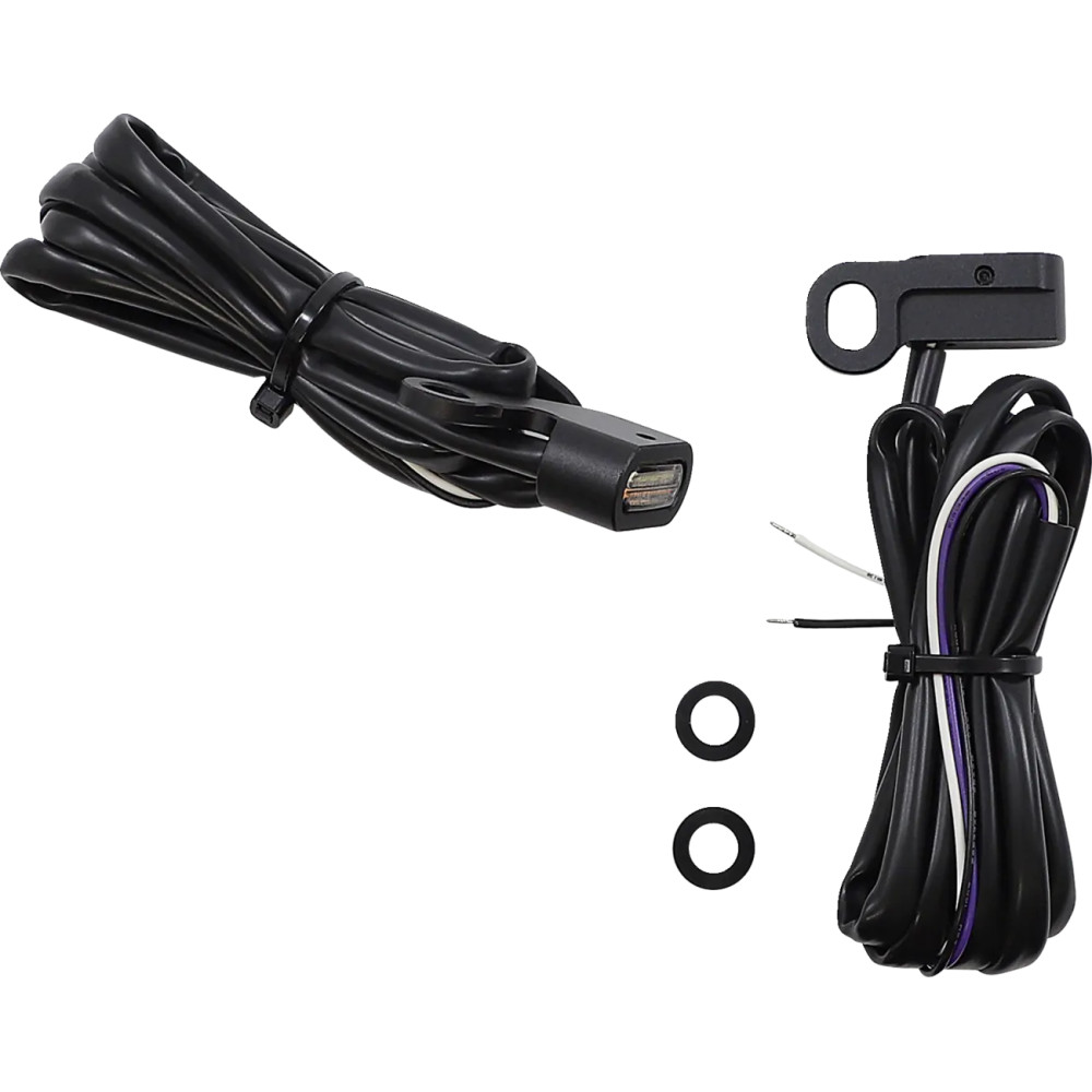 Luces marcadoras LED para manillar — tornillos roscados M8-1.25, 44 mm (1-3/4"), negro