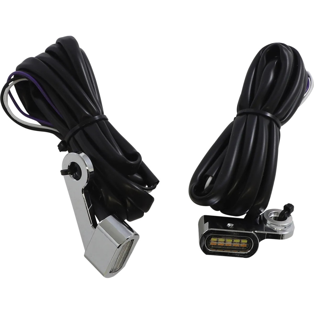 Luces marcadoras LED para manillar — ajuste Harley-Davidson®, espárragos roscados M8-1.25, ámbar/blanco