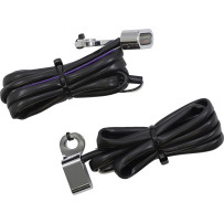 Luces Marcadoras LED de Manillar — espárrago M8-1.25, 44 mm largo, 14 mm alto, 31.8 mm ancho, cromo, ámbar/blanco