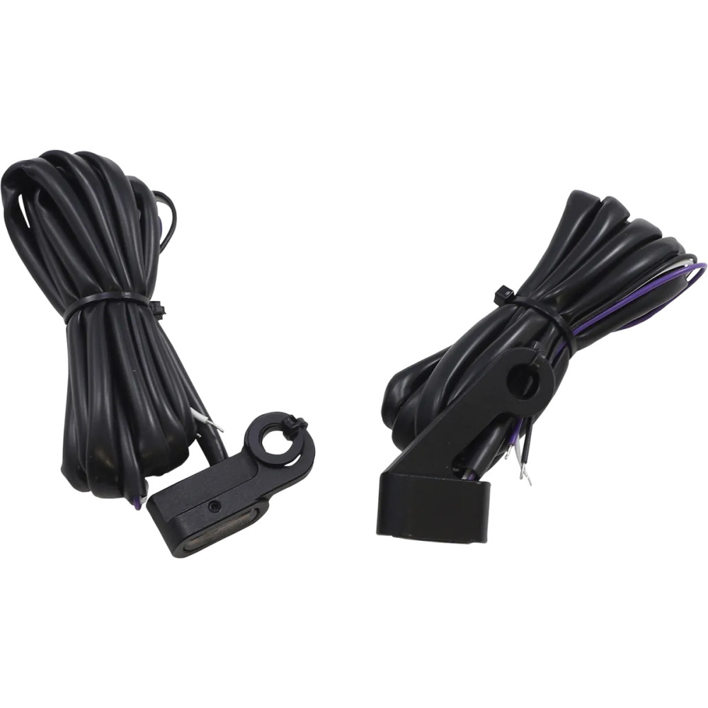 Luces LED de marcador para manillar — M8-1.25, negro, ámbar y blanco