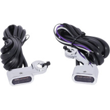 Luces LED de marcador para manillar — M8-1.25, 44 mm, 31,8 mm, 14 mm, Cromo, Harley-Davidson®