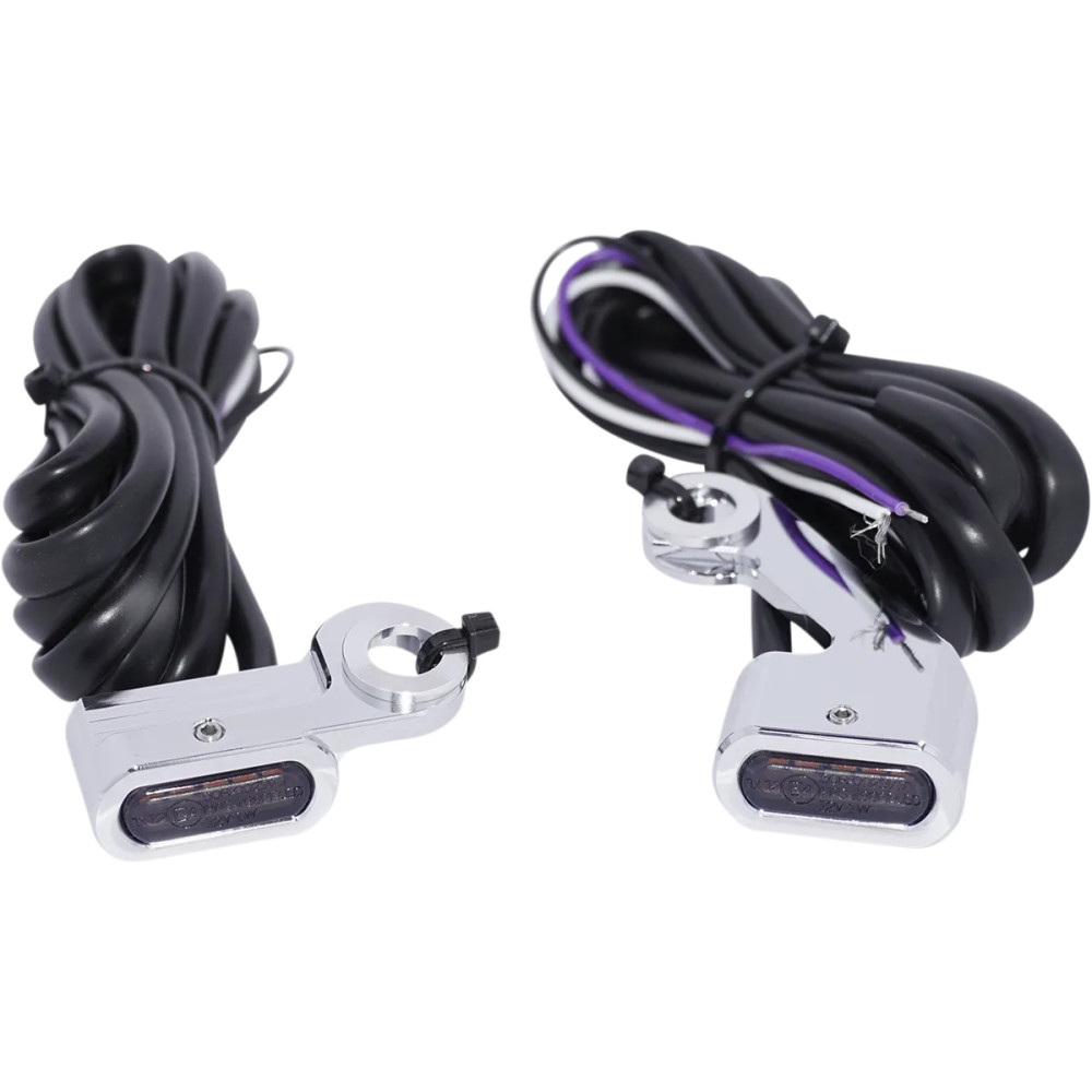 Luces LED de marcador para manillar — M8-1.25, 44 mm, 31,8 mm, 14 mm, Cromo, Harley-Davidson®