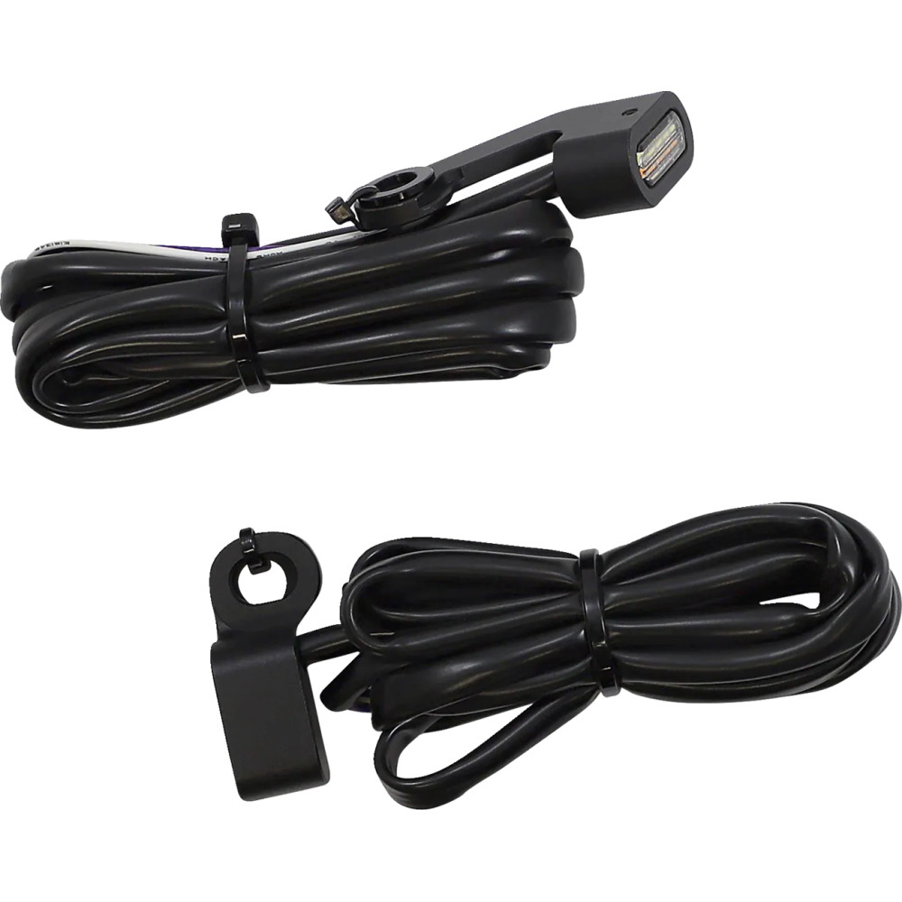 Luces marcadoras LED para manillar — negro, 44 mm, montaje en manillar