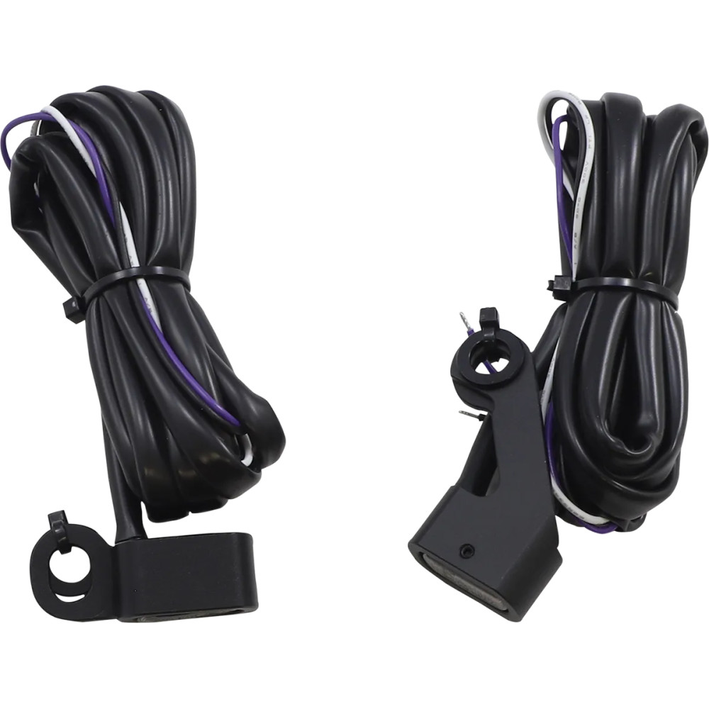 Luces LED marcadoras de manillar — Para Harley-Davidson, aluminio mecanizado, negro, 44 mm