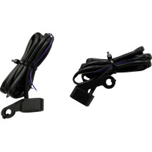 Luces LED para manillar — Carcasa de aluminio mecanizado, Negro, Ámbar