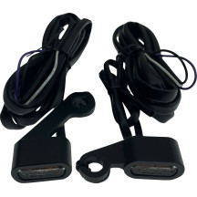 Luces LED marcadoras para manillar — 44 mm de largo, espárrago M8-1.25, negro mate