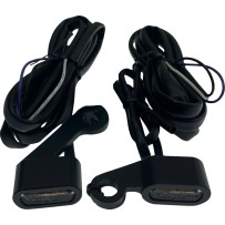 Luces LED marcadoras para manillar — 44 mm de largo, espárrago M8-1.25, negro mate