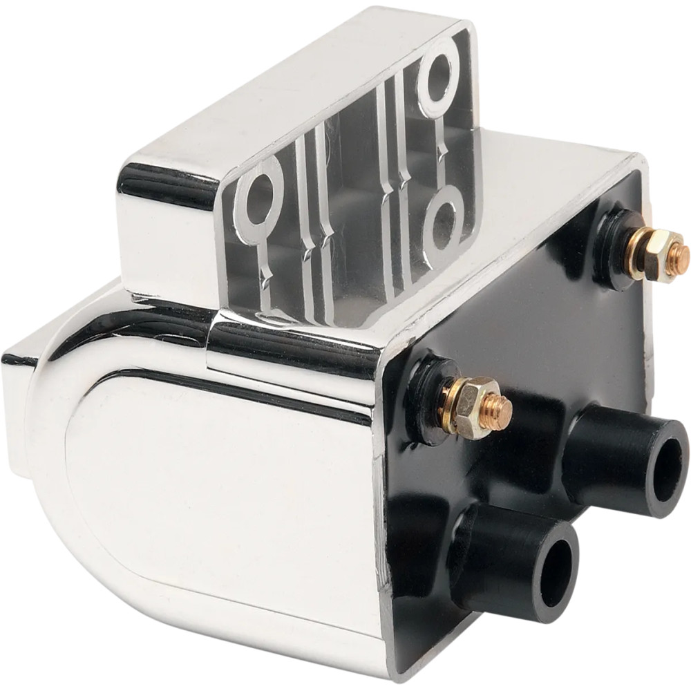 Bobina de encendido — 12V, 30,000 V de salida, 4 Ω, cromado