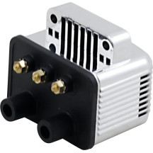 Ignition Coil — 12V, 30,000V output, 3.0Ω, Chrome