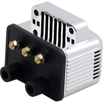 Ignition Coil — 12V, 30,000V output, 3.0Ω, Chrome