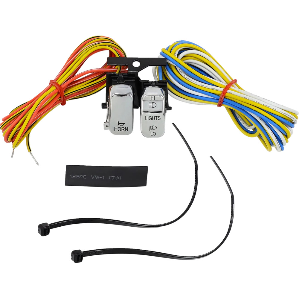 Handlebar Switch Kit — Left upper mount, 2-button, Chrome