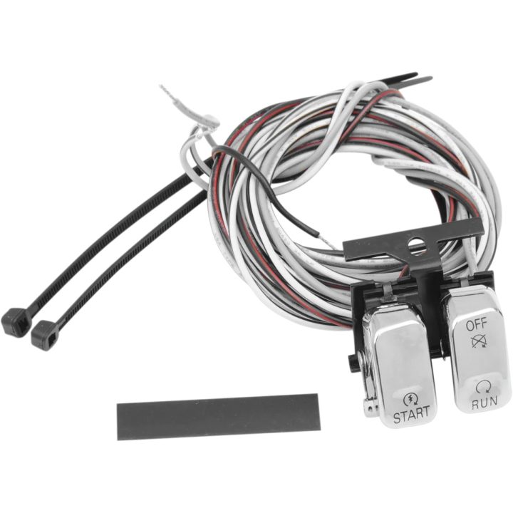 Kit de interruptores para manillar — cromo, superior derecho, 2 botones