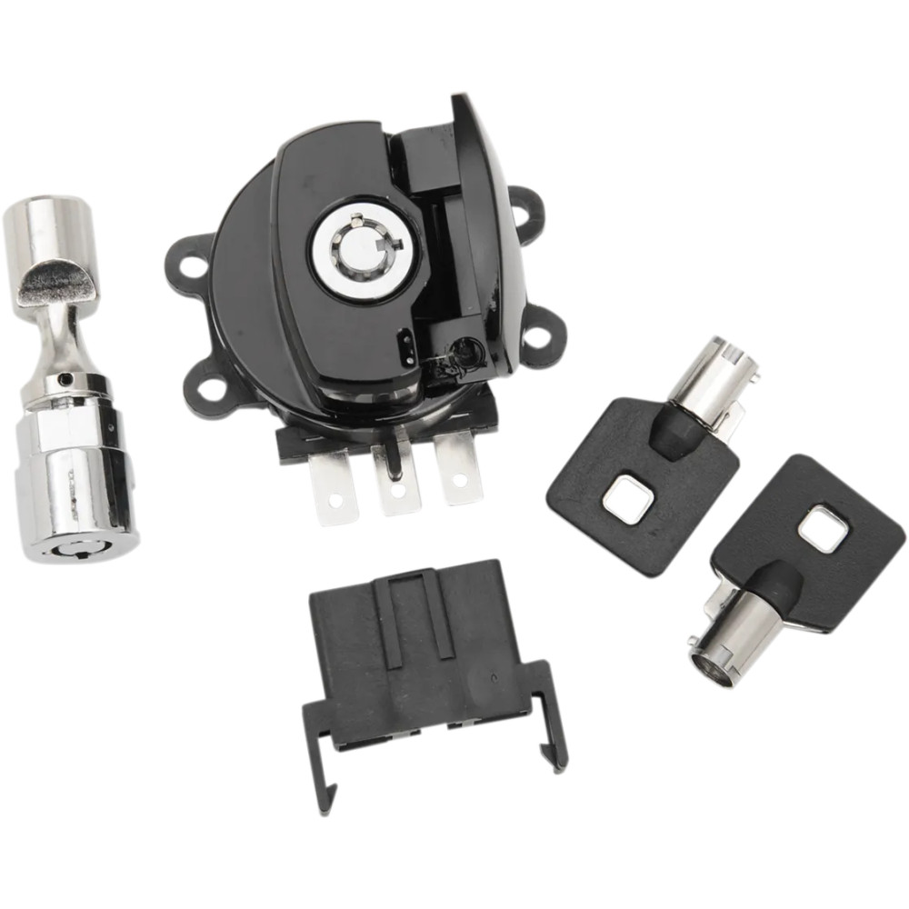 Side Hinge Ignition Switch — Black, 3-position