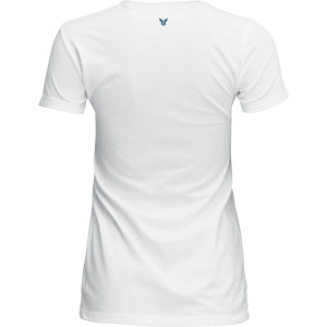 Camiseta Brave para mujer — XL, Azul/Blanco, corte entallado