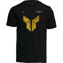 Youth Iconic T-Shirt — S, Black, Yellow