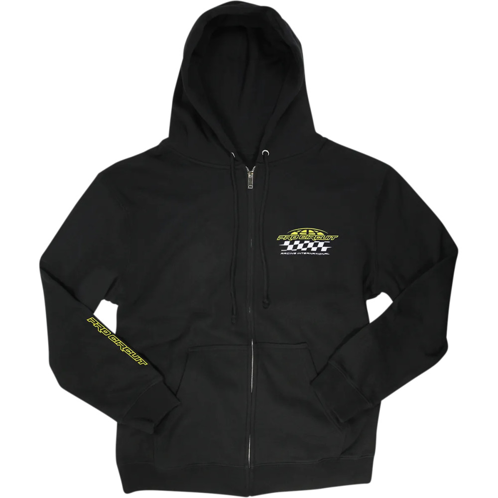 Racer Zip Hoodie — XL, Black