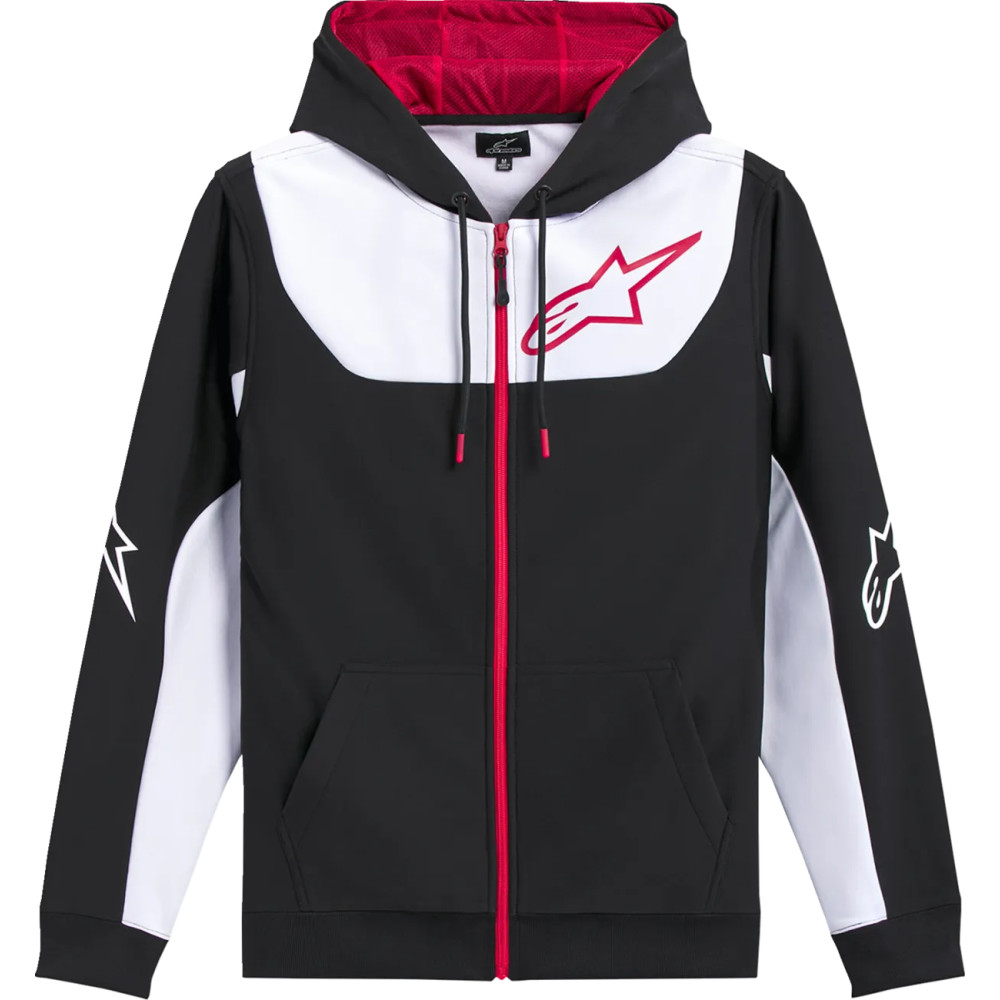 Sessions V3 Zip Hoodie — XL, Black, Red, White