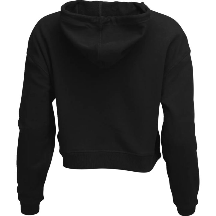 Women's Noise Pullover Crop Hoodie — Size M, Black, Gray