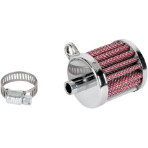 Mini Crankcase Vent Filter — 1.50" I.D., 1.6" H, Chrome