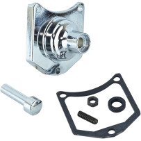 Solenoid End Cover/Starter Button — Chrome, fits most '99–'17 Big Twin and '91–'22 XL starter motors