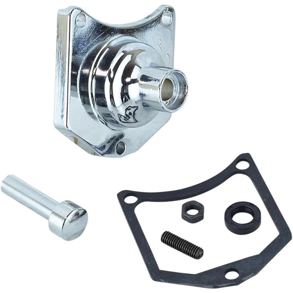 Solenoid End Cover/Starter Button — Chrome, fits most '99–'17 Big Twin and '91–'22 XL starter motors