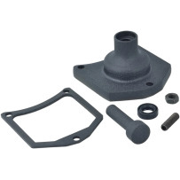 Solenoid End Cover/Starter Button — Fits most '99-'17 Big Twin and '91-'22 XL starter motors, Black wrinkle