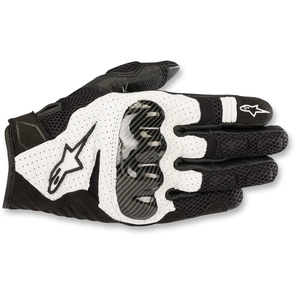 SMX-1 Air Carbon V2 Gloves — L, Black/White, Short Cuff