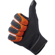 Anza Gloves — Size S, Orange, Black