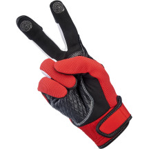 Baja Gloves — XS, Mid-Length Cuff, Red, Black