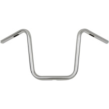 1" Handlebar — Clamping diameter 25.4 mm (1"), Width 72.5 cm (28-1/2"), Rise 23 cm (9"), Chrome
