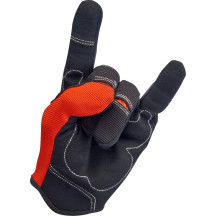 Moto Gloves — Size M, Orange/Black