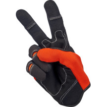Moto Gloves — Size M, Orange/Black