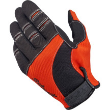 Moto Gloves — Size L, Orange/Black