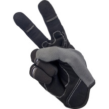 Moto Gloves — M, Gray/Black