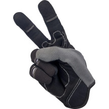 Moto Gloves — L, Gray/Black