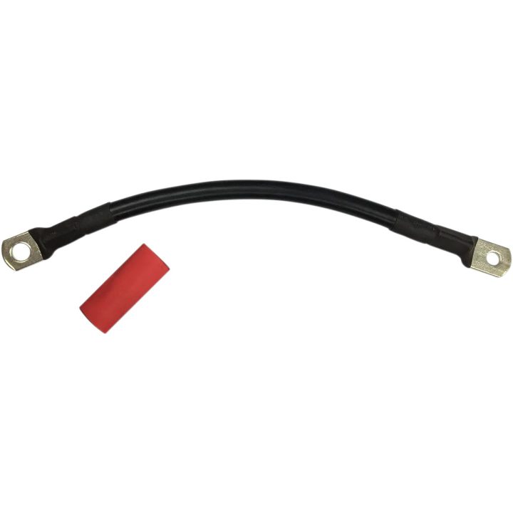 Cable de batería con funda termorretráctil opcional — 4 AWG, 229 mm (9"), negro