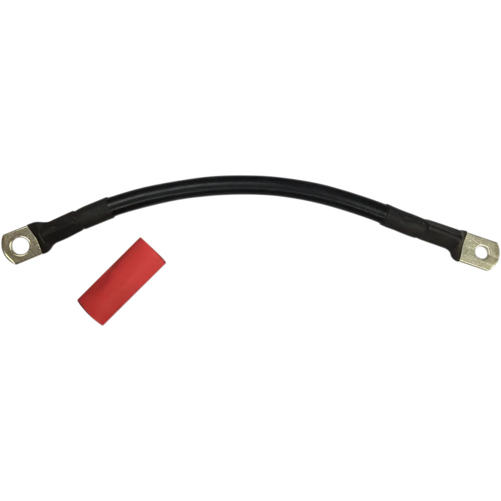 Battery Cable with Optional Shrink Tube — 4 AWG, 229 mm (9"), Black