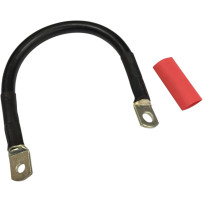 Battery Cable with Optional Shrink Tube — 4 AWG, 10", Black