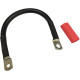 Battery Cable with Optional Shrink Tube — 4 AWG, 10", Black