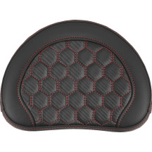 RoadSofa™ Sissy Bar Pad — 10" W, 8" H, Black/Red