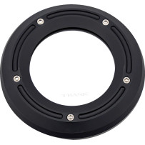 Assault Derby Cover with Window — Black matte, 6061-T6 aluminum