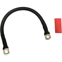 Battery Cable with Optional Shrink Tube — 4 AWG, 279 mm (11"), Black