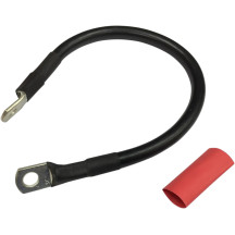 Battery Cable with Optional Shrink Tube — 4 AWG, 13" (33 cm), Black