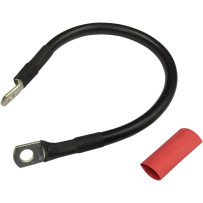 Battery Cable with Optional Shrink Tube — 4 AWG, 13" (33 cm), Black