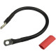 Battery Cable with Optional Shrink Tube — 4 AWG, 13" (33 cm), Black