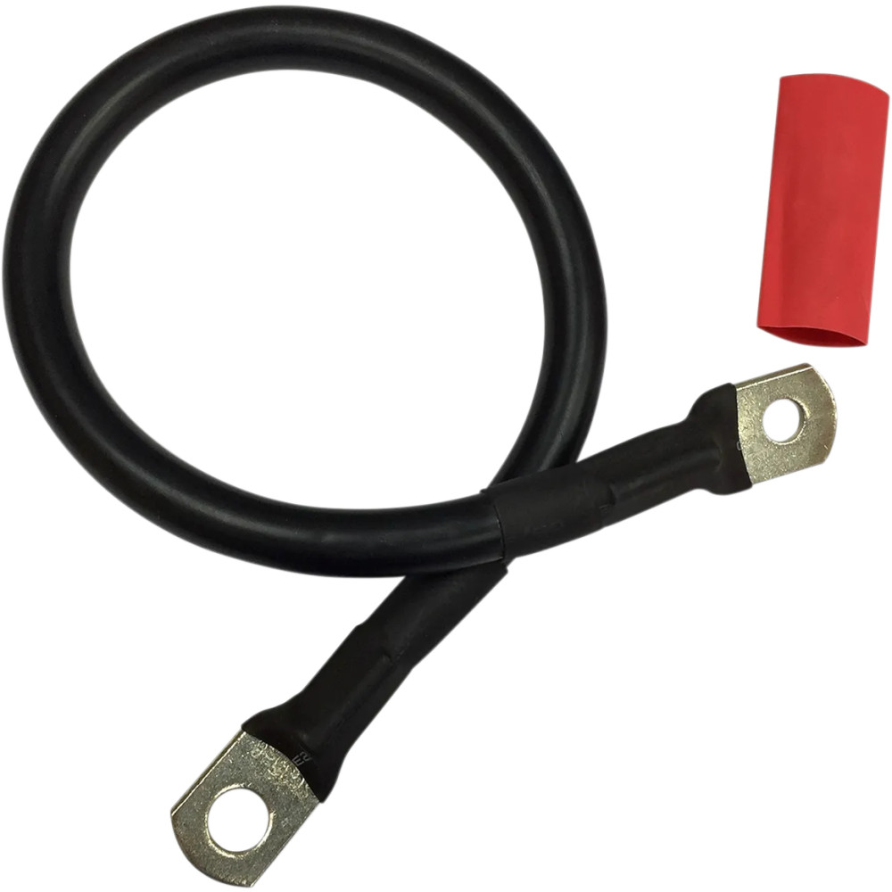 Battery Cable with Optional Shrink Tube — 4 AWG, 14", black