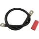 Cable de batería con tubo termoencogible opcional — 4 AWG, 18\", terminal de anillo, negro